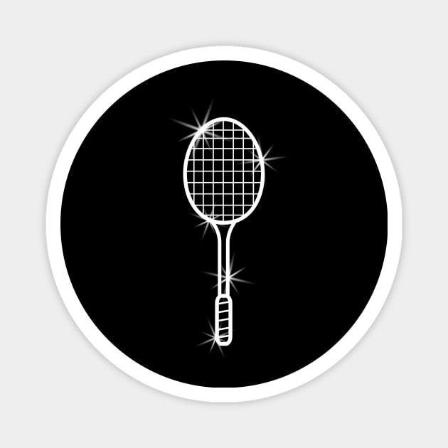 Badminton Racket Silhouette Magnet by samshirts
